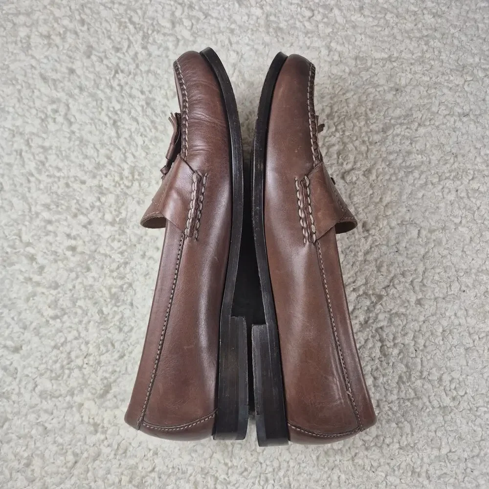 Cole Haan Mens Brown Leather Tassel Loafer Dress Shoes Size 10 D Footwear Casual